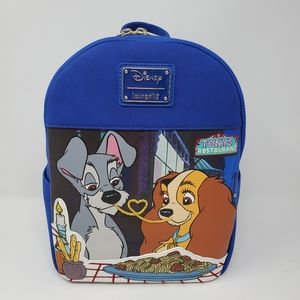 Loungefly Exclusive Disney Lady and the Tramp Blue Mini Backpack